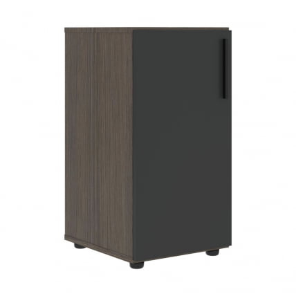 Шкаф-колонка с глухой малой дверью (левый) ВЕЛИОН ВЛCС 40.1 Л Яшма черный Дуб Сильвер / VELION VLCS L_0