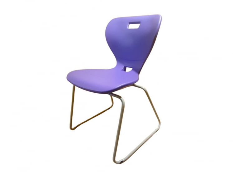 Стул универсального назначения АУРА Л (рост 6) Фиолетовый/Каркас полимерный хром / AURA L_0