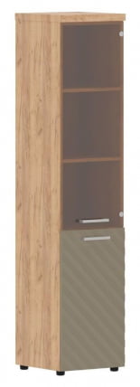 Шкаф колонка комбинированная с топом (левый) Торр ЛУКС ТЛХC 42.2 Л Дуб Бофорд Капучино / Torr LUX TLHC L_0
