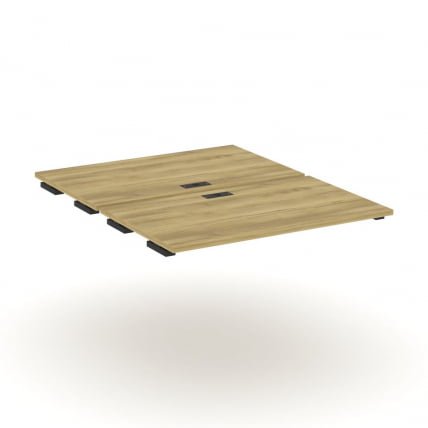 Двойной стол-приставка к двум опорным тумбам/шкафам CОНCЕПТ CН.ДСПР-006 Дуб Винченцо Черный / CONCEPT CN.DSPR-006_0