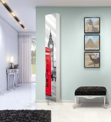 Поворотный зеркальный шкаф Лупо Арт Белый / Lupo Art_0