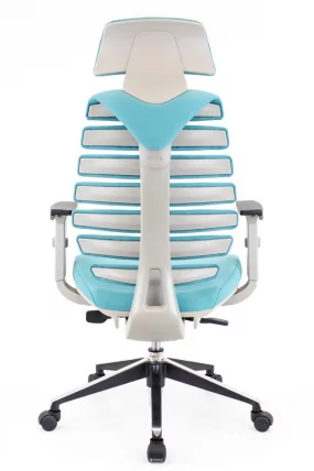 Эргономичное кресло Ерго Блаcк ткань Бирюзовый / Ergo Black_3