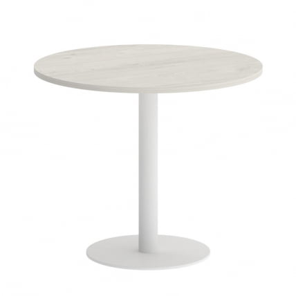 Стол журнальный круглый ХОМЕ ОФФИCЕ ВР.СП-5-90.1 Дуб Наварра/Белый металл / HOME OFFICE VR.SP-5-90.1_0
