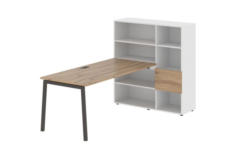 Рабочая станция ЕДИС ЕЛРСТ 1217 Дуб Денвер светлый Мокко Белый / EDIS ELRST_0