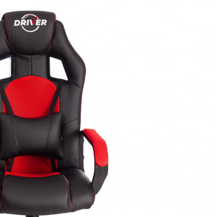 Кресло ДРИВЕР (22) кож/зам/ткань, черный/красный, 36-6/ТВ-08 / DRIVER 36-6/TW-08_5