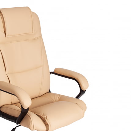 Кресло БЕРГАМО хром (22) кож/зам, бежевый, 36-34 / BERGAMO_11