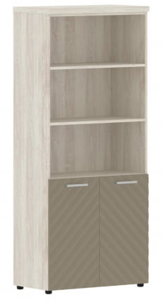 Шкаф с 1 комплектом глухих малых дверей и топом Торр ЛУКС ТЛХC 85.5 Сосна Эдмонд Капучино / Torr LUX TLHC_0