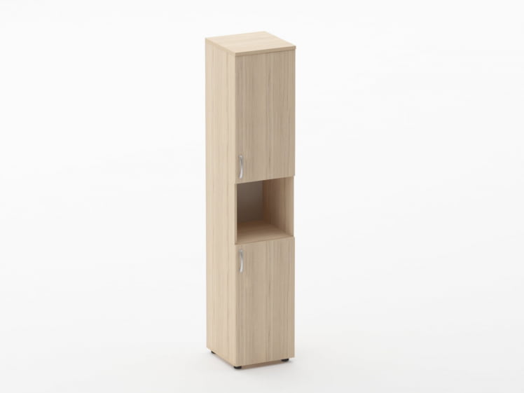 Шкаф высокий закрытый с нишей Глассй 6.19.11Пр Венге / Glassy_0