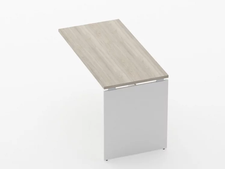 Брифинг-приставка для стола на ЛДСП опорах Дека 75.10.12 Дуб Сантана светлый/Белый / Deka_0