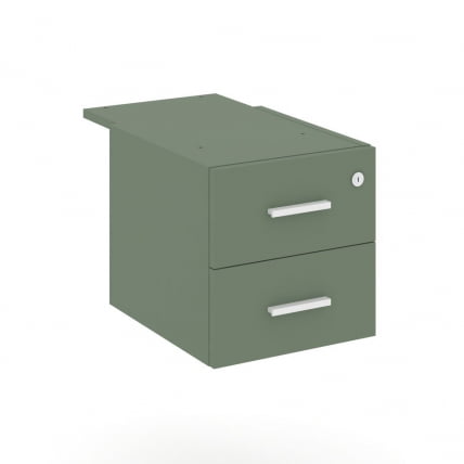 Тумба подвесная с двумя ящиками CОНCЕПТ CН.ПТ-004 Б/В Кобо Белый / CONCEPT CN.PT-004 B/W_0