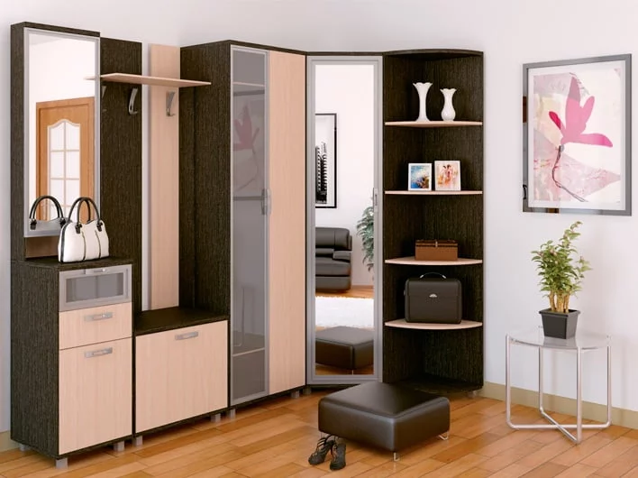 Пристрой радиусный ВЕСТ Модуль 7 Венге/Дуб млечный / WEST_1