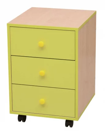 Тумба выкатная Юниор-11.1 Дуб молочный/Лайм_0