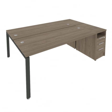 Рабочая станция с опорной тумбой Метал СйстемБ.РС-СТП-2.5 Вяз/Антрацит / Metal SystemБ.РС-СТП-2.5_0