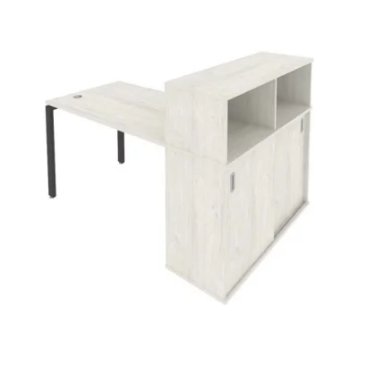 Рабочая станция с опорным шкафом-купе Метал Сйстем Б.РС-СШК-3.2 Наварра/Антрацит / Metal System_0