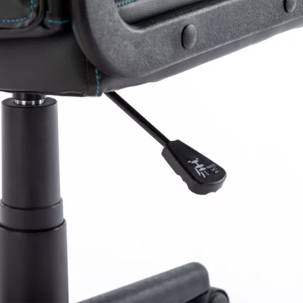 Кресло компьютерное БРАБИКС Стрипе ГМ-202 экокожа Черный-голубой / BRABIX Stripe GM-202_7