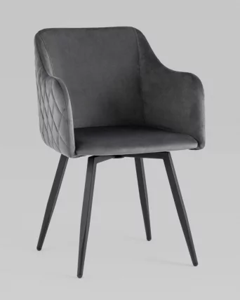 Стул Ника вращающийся велюр Серый_1