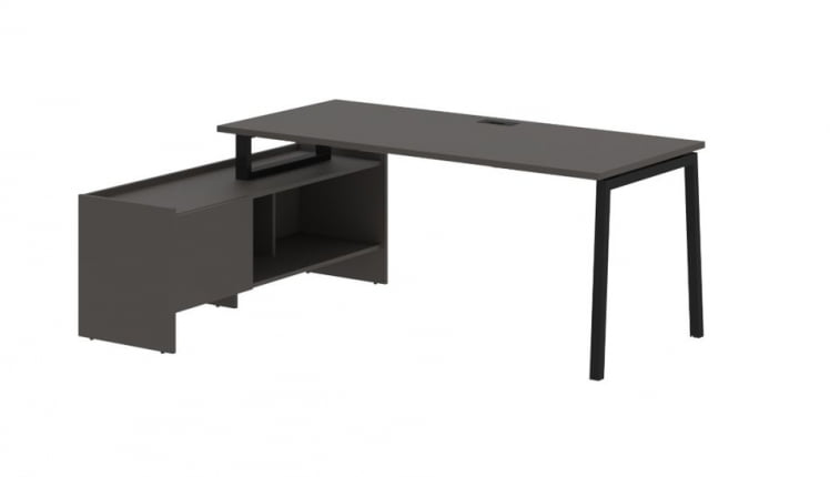 Стол с тумбой ЕДИС ЕЛCТ 19814 Мокко Черный / EDIS ELCT_0