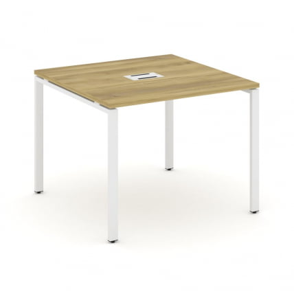 Стол переговорный (1 столешница) CОНCЕПТ CН.ПРГ-011 Дуб Винченцо Белый / CONCEPT CN.PRG-011_0