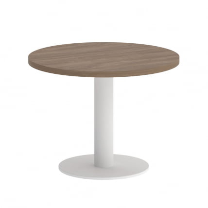 Стол журнальный круглый ХОМЕ ОФФИCЕ ВР.СП-5-60.1Г Дуб Аризона/Белый металл / HOME OFFICE VR.SP-5-60.1G_0