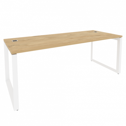 Стол рабочий руководителя на О-образном м/к ОНИКС О.МО-СРР-6.8 Тиквуд Светлый/Белый / ONIX O.MO-SRR-6.8_0
