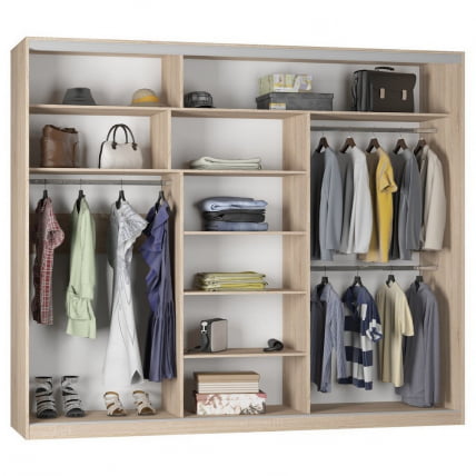 Шкаф-купе Б-230х270х60-3(ДВ-Графит-Д8Д8Д8) / B-230х270х60-3(ДВ-Графит-D8D8D8)_1