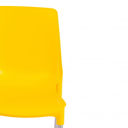 Стул ГЕНИУС (мод 75) металл/пластик, 46кс56кс84cм, желтый/ножки хром / GENIUS (mod 46x56x84cм,_5