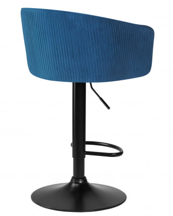 Стул барный ДОБРИН ДЭРCЙ БЛАCК (синий велюр (1922-20)) / DOBRIN DARCY BLACK_3