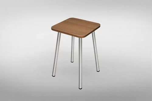 Табурет ХРОМ ЛДСП орех КОМПЛЕКТ 2 шт._0