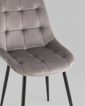 Стул Флекс Нев велюр светло-серый 2шт / New_6