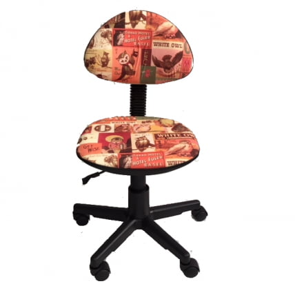 Детское компьютерное кресло ЛБ-C02 [Совы красный] / LB-C02_0