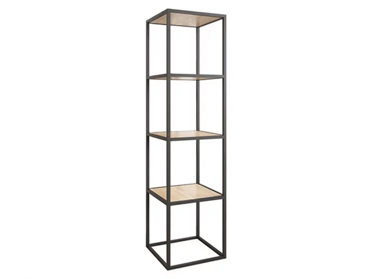 Стеллаж Лофт ЛМН-06 Черный муар-дуб сонома / LMN-06_0