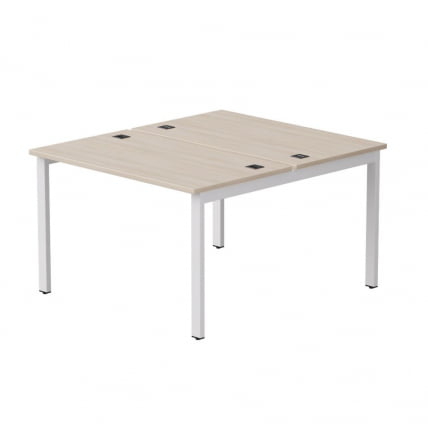 Бенч-система на 2 места на металлокаркасе, опоры 90 гр Еверпроф ЕВО 254С018 Дуб Соната Белый / Everprof EVO 254S018_0