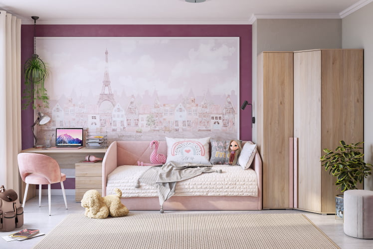 Пуф Рони 2 ПМ-001.2 галька (велюр) / PM-001.2_2