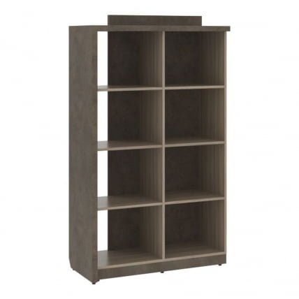 Стеллаж комбинированный на 4 секции правый ВООД&СТОНЕ СФ-534102 Бетон Чикаго темный Дрифтвуд / WOOD&STONE_0