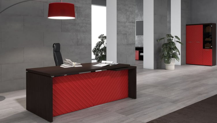 Кабинет руководителя Торр ЛУКС №1 Венге Магия Красный / Torr LUX_0