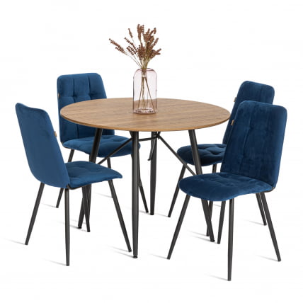 Стул обеденный Асти велюр, 47х54х86, Блуе (синий) / Asti Blue_9