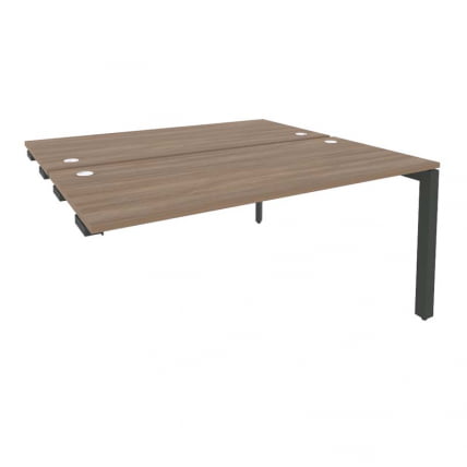 Стол-приставка двойной на П-образном м/к к опорным элем. ОНИКС О.МП-Д.СПР-4.7 Дуб Аризона/Антрацит / ONIX O.MP-D.SPR-4.7_0