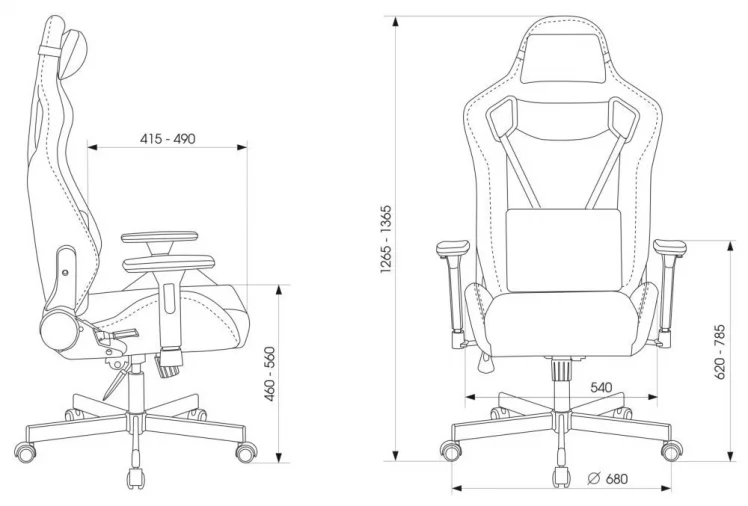 Геймерское кресло КНИГХТ ОУТРИДЕР Блаcк / KNIGHT OUTRIDER Black_18
