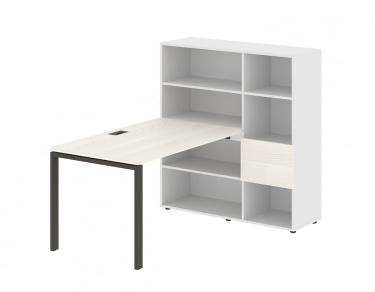 Рабочая станция ЕДИС ЕУРСТ 1213 Ясень Траун Мокко Белый / EDIS EURST_0