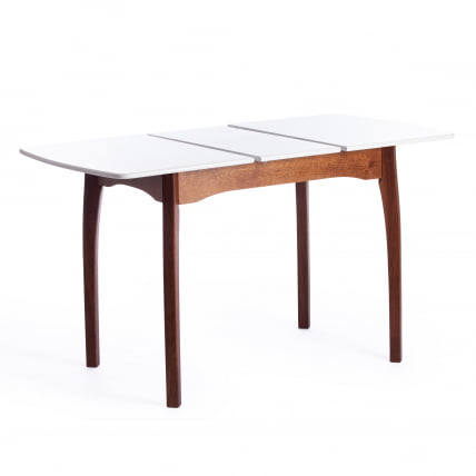 Стол CАТЕРИНА бук, мдф, 100+30кс70кс75, коричневый, белый / CATERINA 100+30x70x75,_4