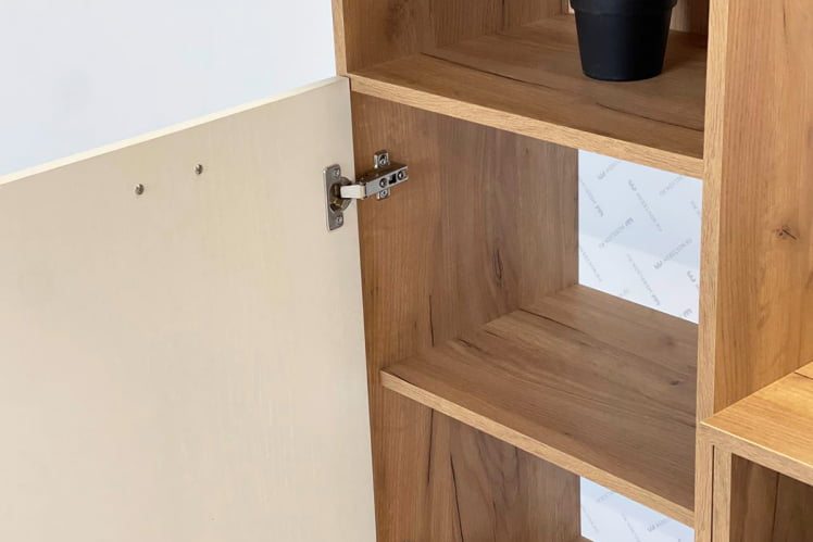 Шкаф комбинированный Моди МГМ-01 дуб крафт золотой/белое дерево / MGM-01_5