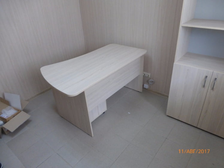 Стол эргономичный Глассй 1.12.14Пр Дуб молочный / Glassy_1