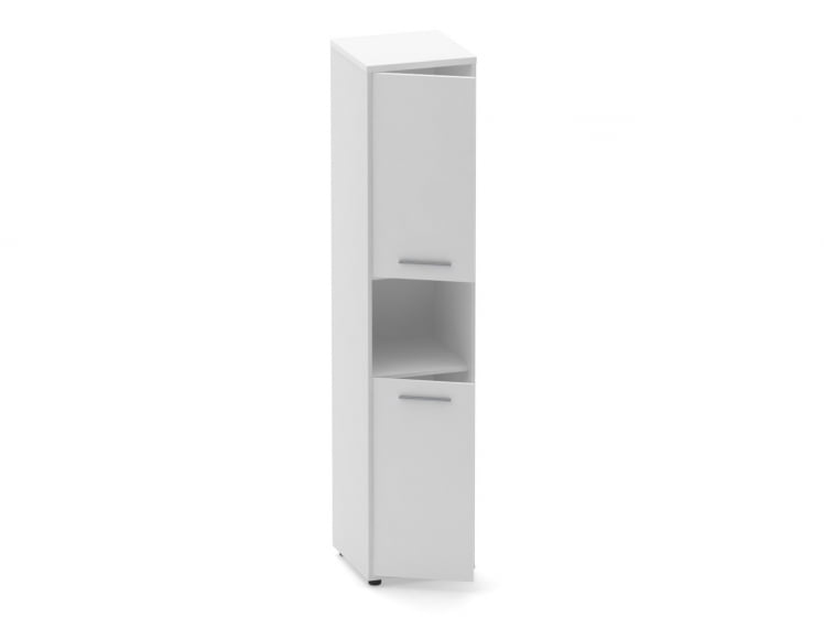Шкаф 4 узкий закрытый, с нишей Дека 10.19.12Л Белый / Deka_1