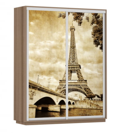 Шкаф-купе двухдверный Экспресс Дуо 1600х2400х Париж/Ясень шимо тёмный / 1600х2400h_0