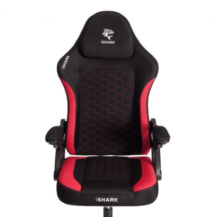 Кресло иШарк ткань, черный / красный / iShark_8