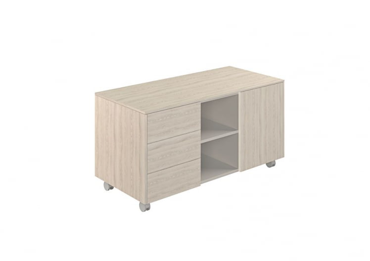 Тумба мобильная 3-секционная Атлас НЗ-0203.ЙН.ЙН Ясень Наварра / Atlas NZ-0203.YN.YN_0