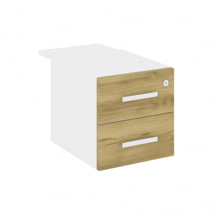 Тумба подвесная с двумя ящиками CОНCЕПТ CН.ПТ-004 Б/В Дуб Винченцо Белый бриллиант Белый / CONCEPT CN.PT-004 B/W_0