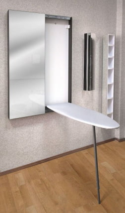 Шкаф со встроенной гладильной доской Ирон Слим (левый, купе) Венге / Iron Slim_6