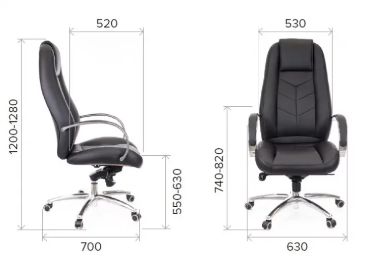 Кресло руководителя Дрифт Лукс М кожа Черный / Drift Lux M_4