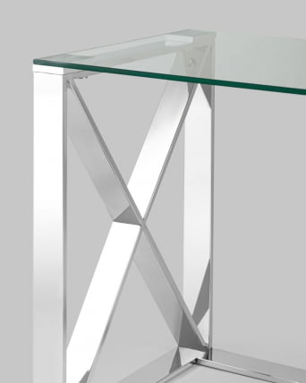 Журнальный стол КРОСС 40кс40 Серебро / 40x40_3